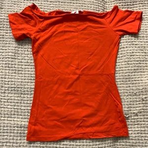 Red H&M Off the Shoulder Top